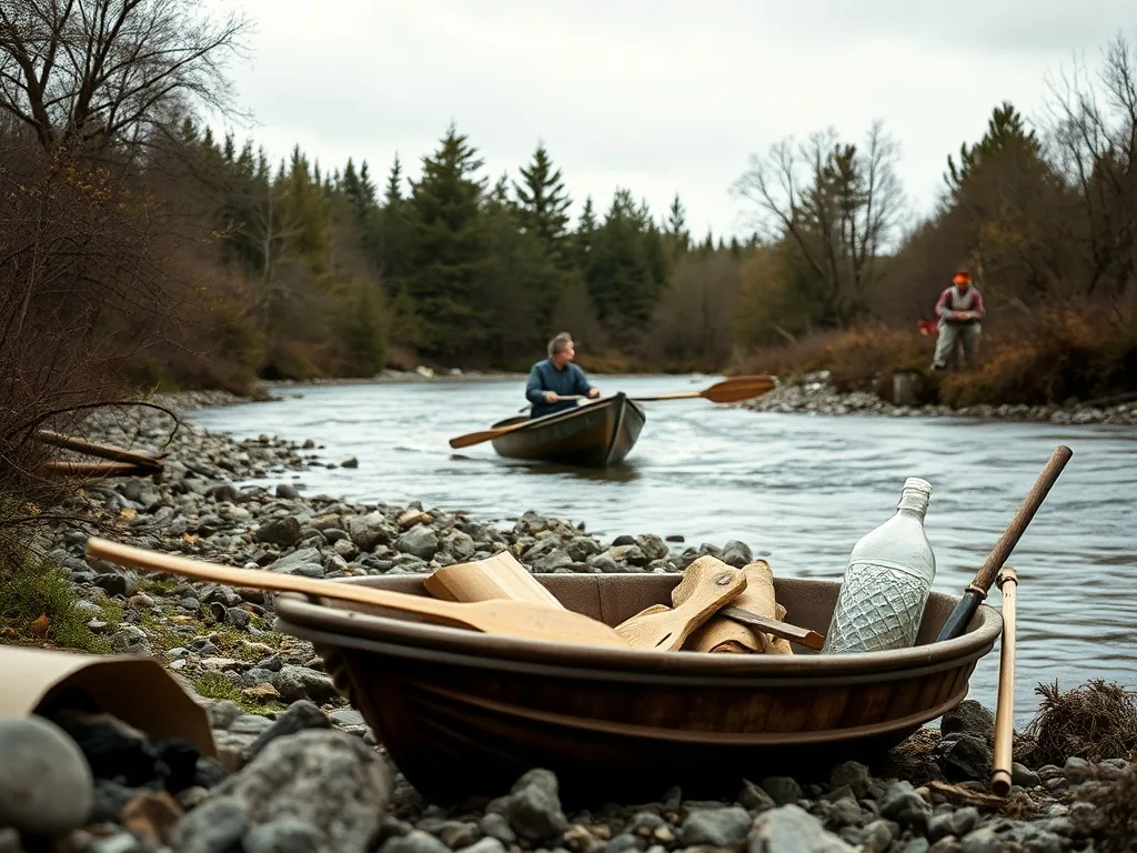 Rivière claire entourée de galets blancs et de végétation, avec un petit groupe de baigneurs profitant de l'eau sous un ciel d'été drômois