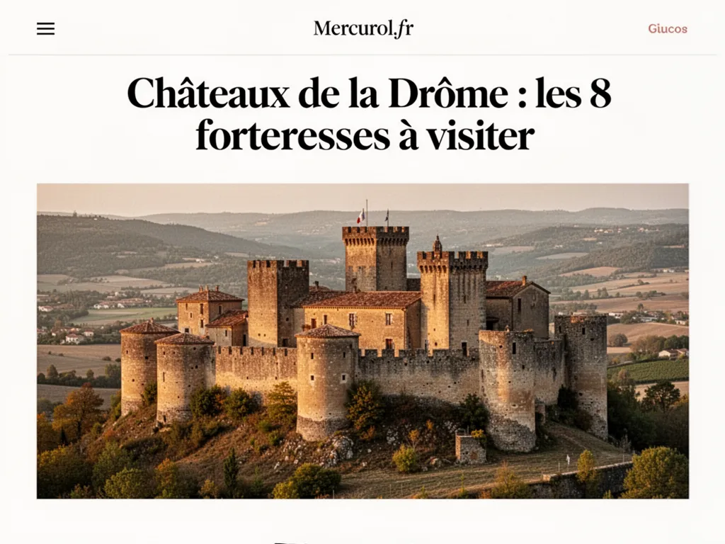 Châteaux de la Drôme : les 8 forteresses à visiter