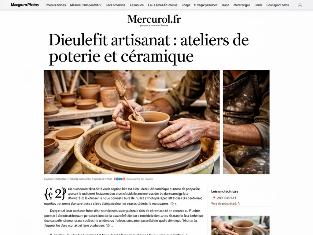 Dieulefit artisanat : ateliers de poterie et céramique