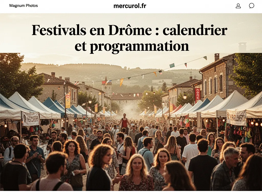 Festivals en Drôme : calendrier et programmation