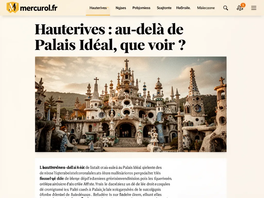 Hauterives : au-delà du Palais Idéal, que voir ?