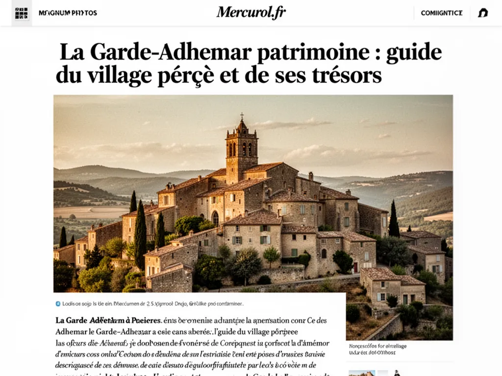 La Garde-Adhemar patrimoine : guide du village perché et de ses trésors