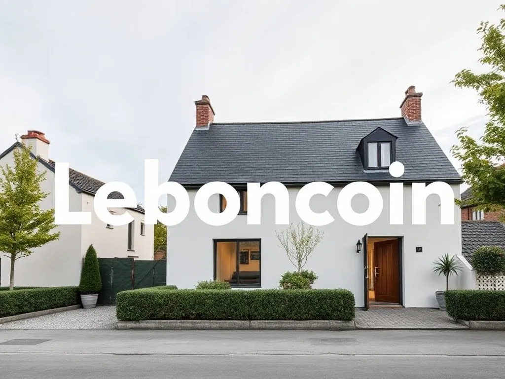 Recherche immobilière sur Leboncoin pour les Hautes-Alpes, écran avec montagnes en arrière-plan