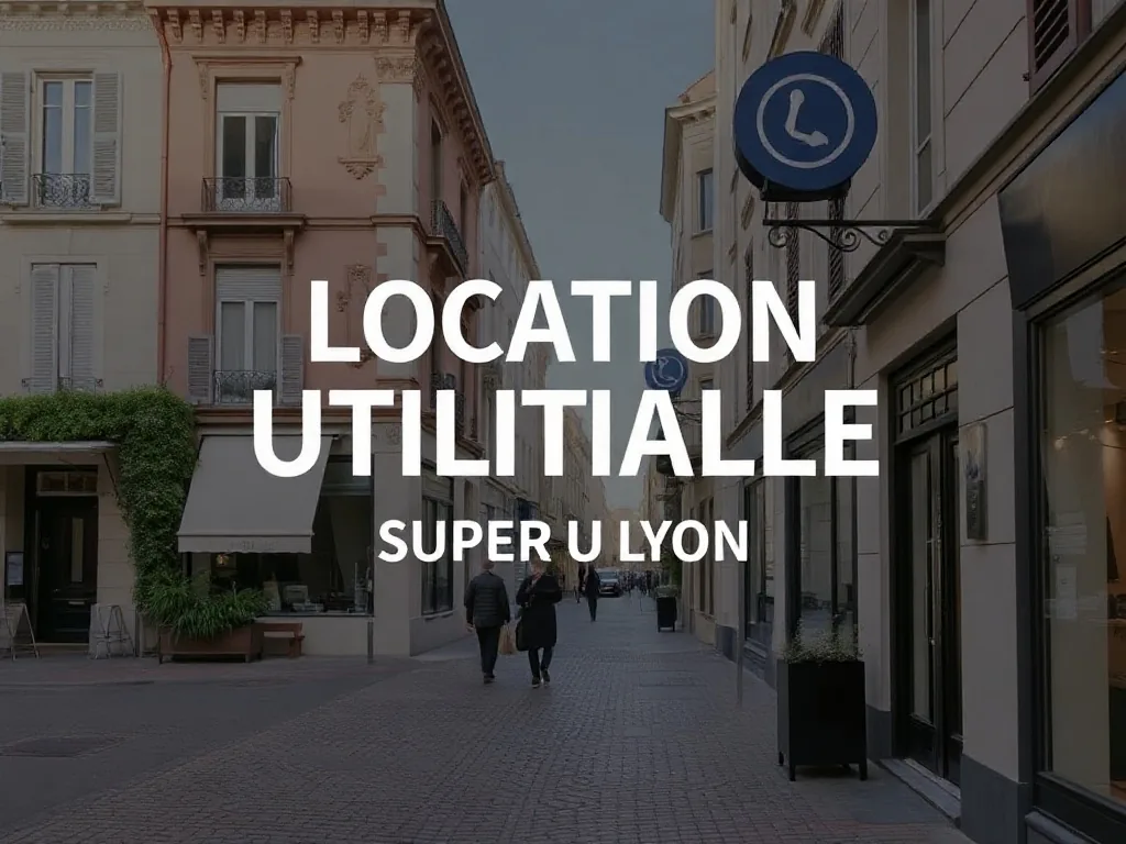 Utilitaire Super U à Lyon, chargé de cartons pour le retour vers la Drôme
