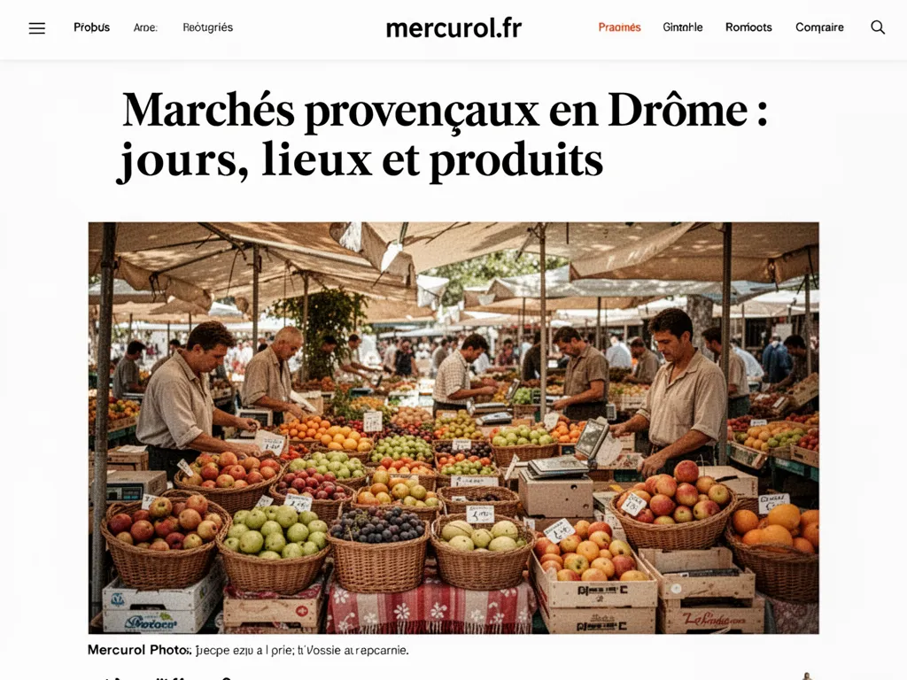 Marchés provençaux en Drôme : jours, lieux et produits