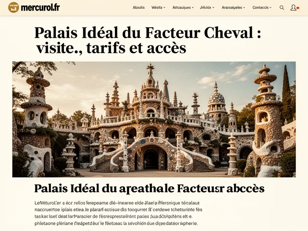Palais Idéal du Facteur Cheval : visite, tarifs et accès