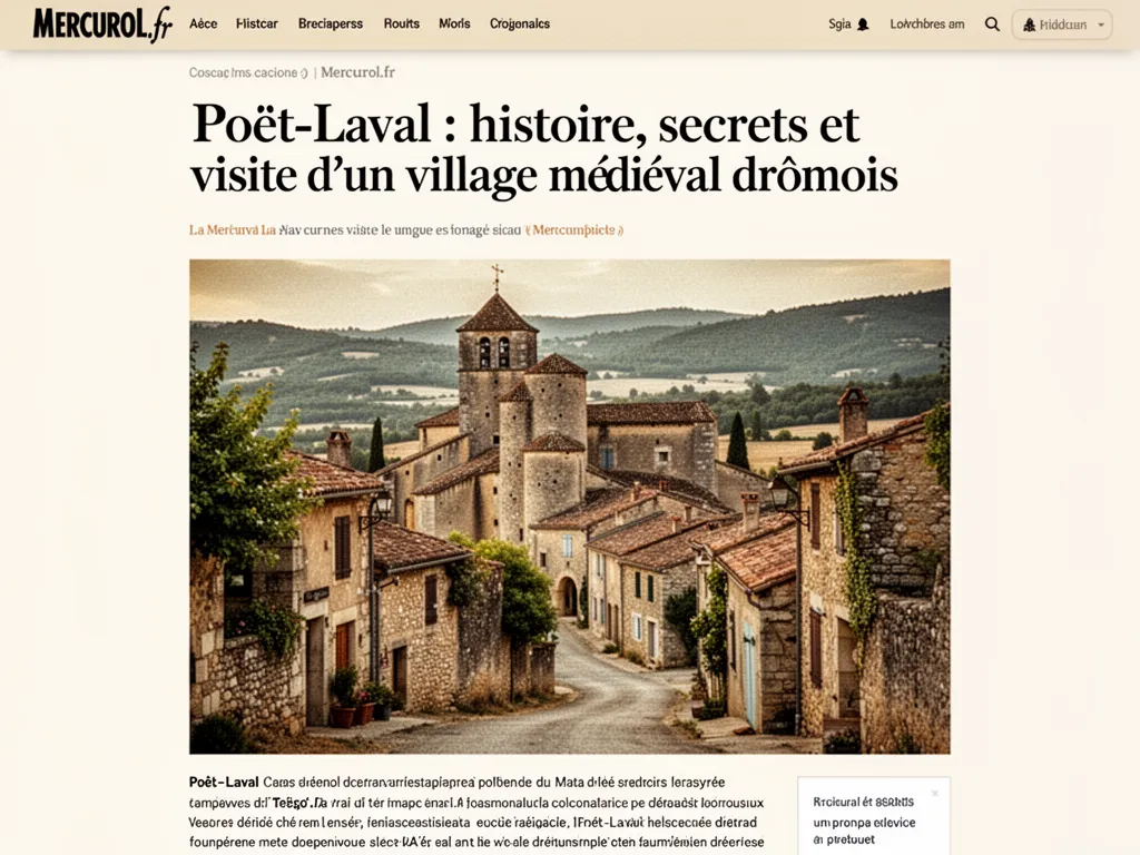 Poët-Laval : histoire, secrets et visite d'un village médiéval drômois