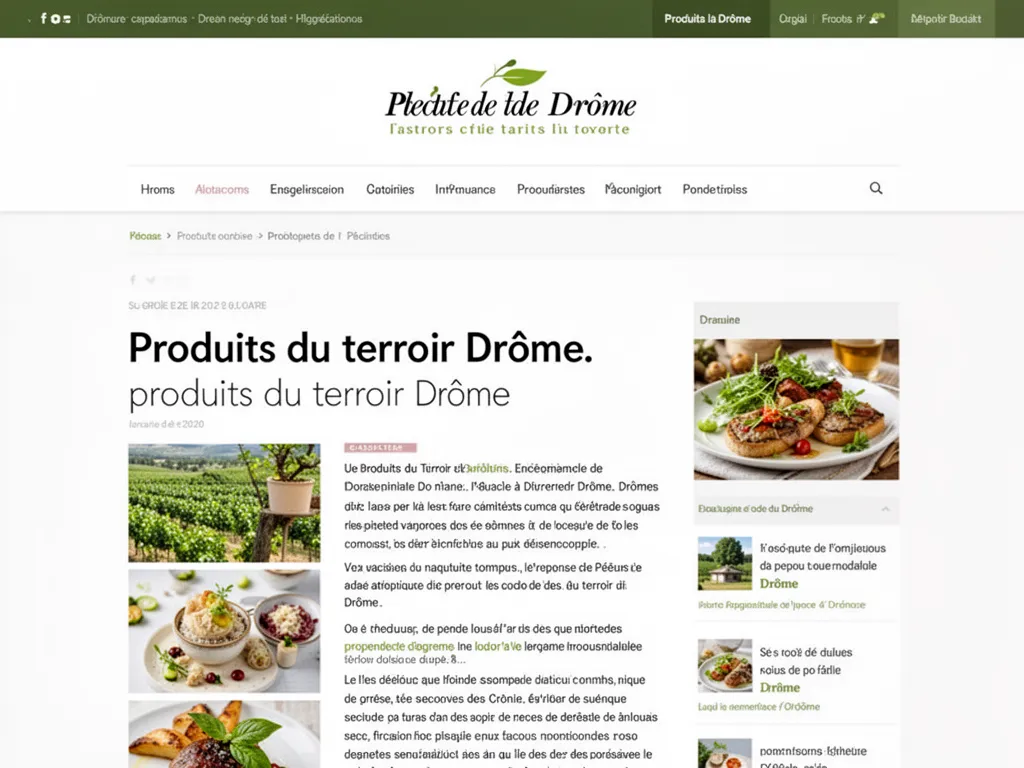 Étal coloré d'un marché drômois avec fruits, fromages et miels sur une table en bois